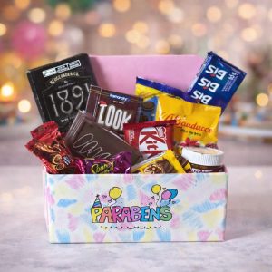 Box parabéns com chocolates
