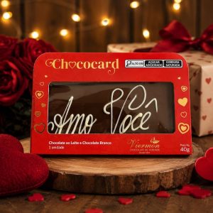 Cartão de Chocolate Chococard "Amo Você"